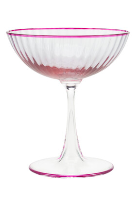 Striped Champagne Glass, Set of Two